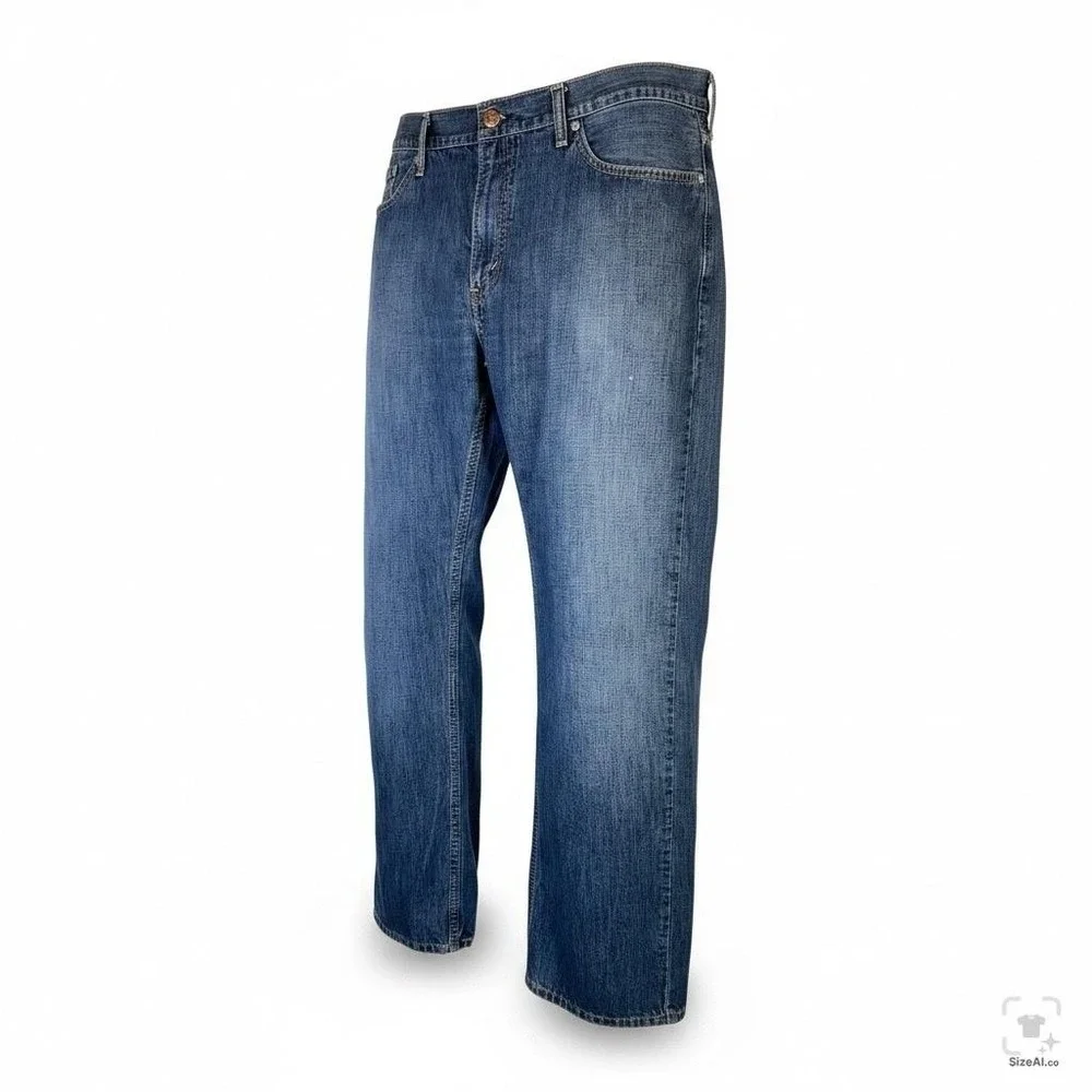 Levis 514 Jeans Mens 38x31 (38x32) Blue Medium Wash Straight Denim Zip Fly